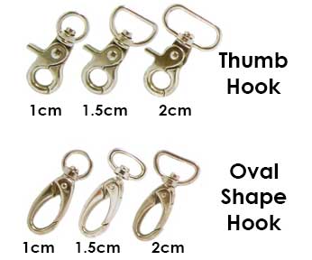 metal lanyard thumb and oval hooks