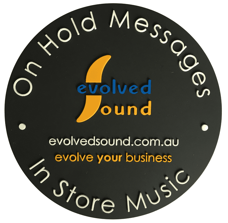 Black circular customer drink coaster which features a 3 colour logo embossed. This was produced for Evolved Sound which is an experience marketing company.