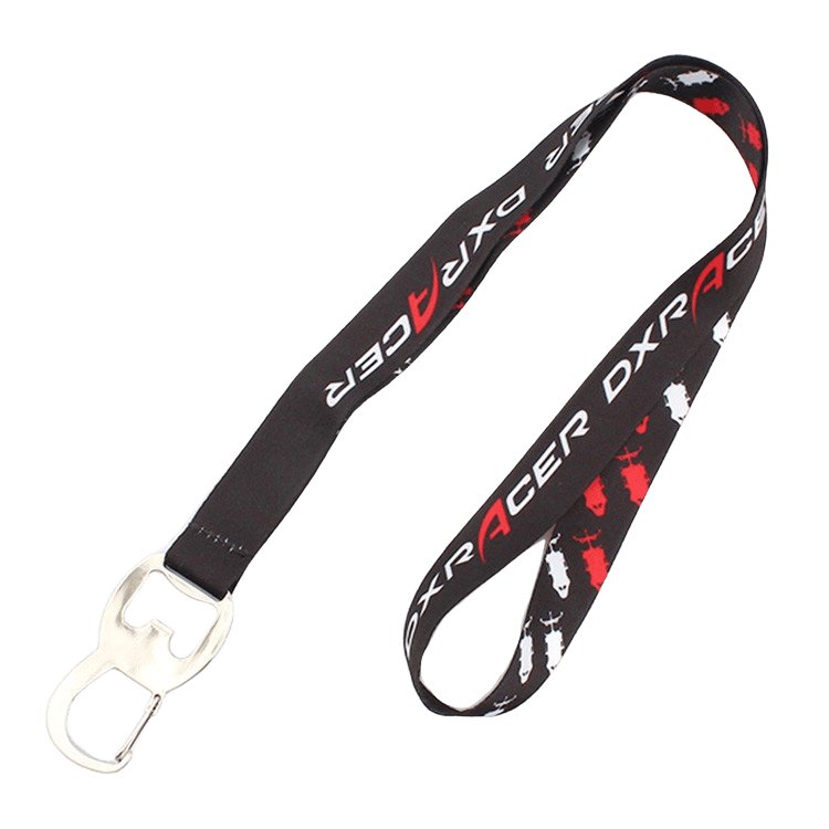 Heat transfer lanyard with a 2 colour logo.