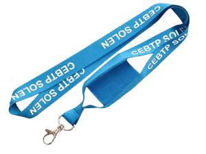 A clear waterproof phone pouch with a black seal and lanyard.