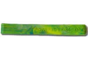 ersonalised Silicone Wristband with recessed (debossed) artwork and green swirl band colour. 
