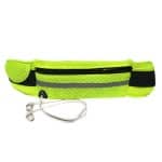 Front view of a fluro yellow sports small waist bag.