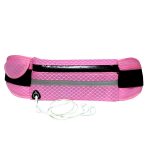 Front view of a fluro pink sports small waist bag.