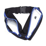 Womens sports waist bag with mobile phone compartment.