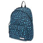 Front view of printed lightweight durable day bag. Light blue stars and printed on the bag.