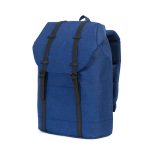 Front view of blue 15inch laptop backpack. These can be personalised.