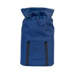 Front view with top compartment open of blue 15inch laptop backpack. These can be personalised.