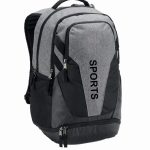 Front view of durable waterproof laptop backpack.