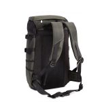Rear view of multifunction travel backpack.