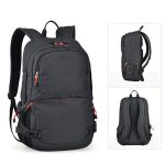 Black outdoor camping backpack.