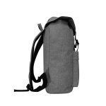 The side view of a grey coloured Polyester Laptop School Bag.