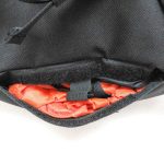 Feature view of a rain cover outddoor backpack.