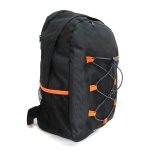 Front view of a rain cover outddoor backpack.