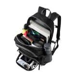 Top open compartment view of this folding waterproof backpack.